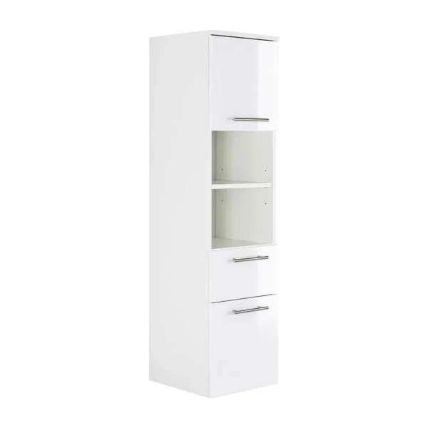 Weißer Hochglanz Badschrank Für Die Wand – Sondava I 3