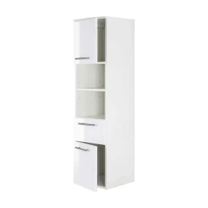 Weißer Hochglanz Badschrank Für Die Wand – Sondava I 16