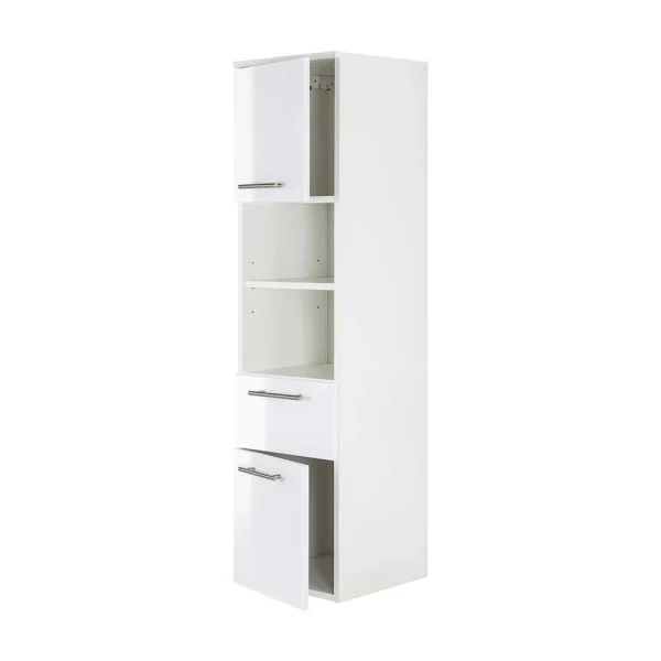 Weißer Hochglanz Badschrank Für Die Wand – Sondava I 6
