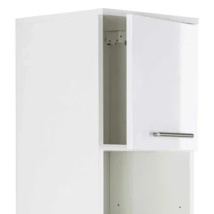 Weißer Hochglanz Badschrank Für Die Wand – Sondava I 18