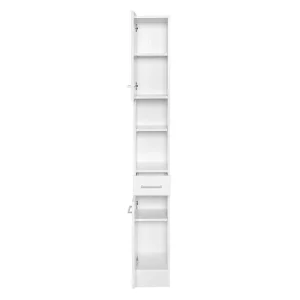 Weißer Stauraum Hochschrank Fürs Bad – Skiranov 12