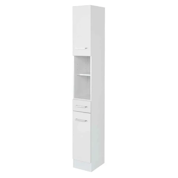 Weißer Stauraum Hochschrank Fürs Bad – Skiranov 1