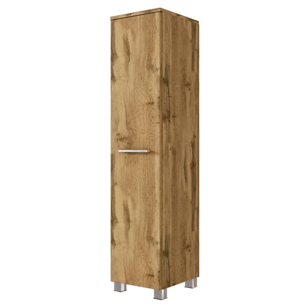 Wildeiche Holz Optik Badschrank 1-türig – Jaglynia 1